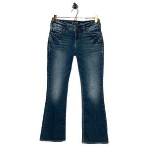 Silver Jeans‎ 28 X 31 Suki Mid Boot Dark Wash Fluid Stretch Denim Bootcut Jeans